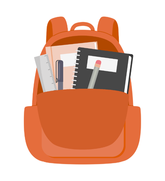 backpack with supplies